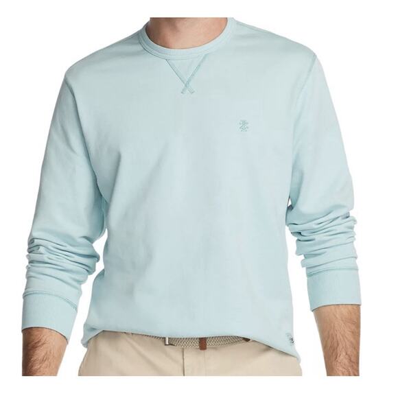 IZOD Saltwater Relaxed Classic Blue, Large - 100% COTTON SWEAT SHIRT - Picture 1 of 8